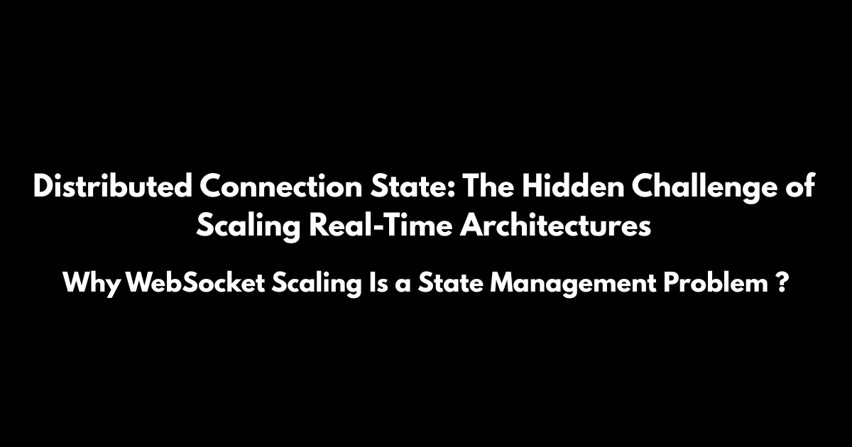 Distributed Connection State: The Hidden Challenge of Scaling Real-Time Architectures